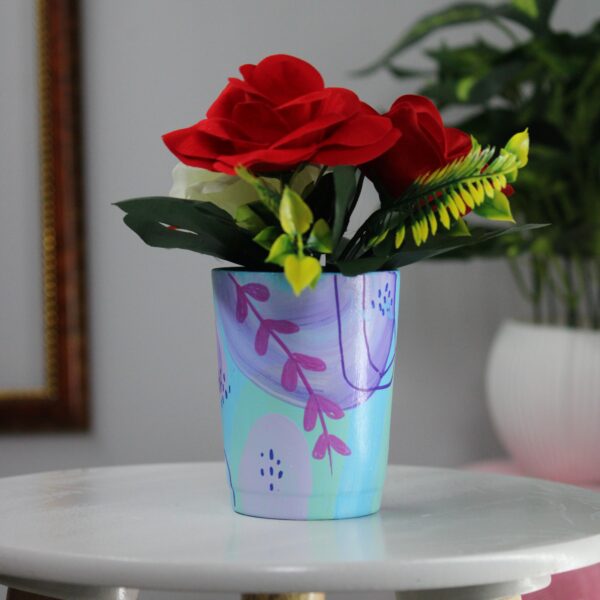 Velvet Rose Flower Pot- Set of 2 Pcs